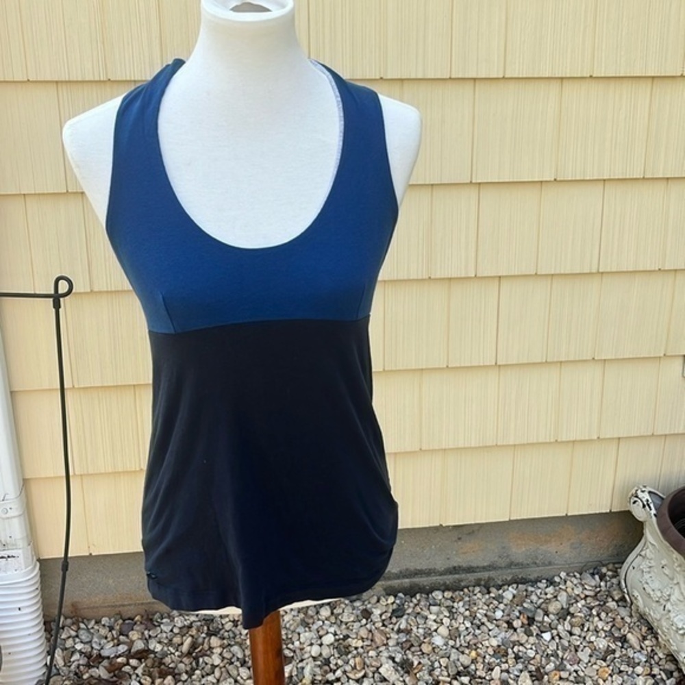 Lacoste Navy Grey Twist Racerback Tank Top
